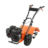 Tiller Cultivator 212cc 4 Stroke Garden Tiller with 4 Steel Adjustable Rear Tines for Lawn Garden Field Soil Cultivation